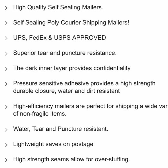 10 POLY MAILERS NEW HEARTS SIZE 10x13 - Picture 3 of 4